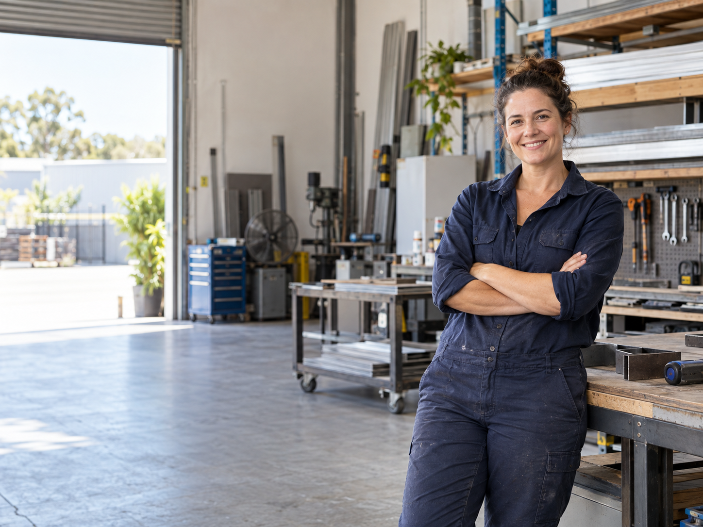Australian small-business owner in her workshop